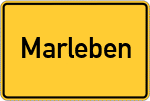 Place name sign Marleben