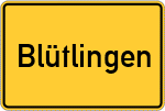 Place name sign Blütlingen