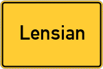 Place name sign Lensian