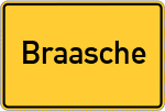 Place name sign Braasche