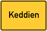 Place name sign Keddien