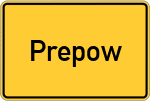 Place name sign Prepow