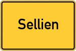Place name sign Sellien, Niedersachsen