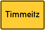 Place name sign Timmeitz, Niedersachsen