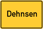 Place name sign Dehnsen, Kreis Lüneburg