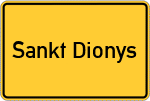 Place name sign Sankt Dionys