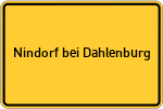 Place name sign Nindorf bei Dahlenburg