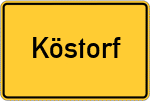 Place name sign Köstorf