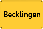 Place name sign Becklingen