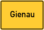 Place name sign Gienau