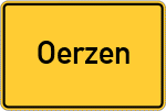 Place name sign Oerzen