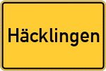 Place name sign Häcklingen