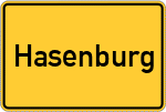 Place name sign Hasenburg