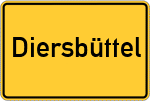 Place name sign Diersbüttel