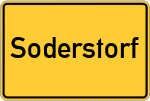 Place name sign Soderstorf