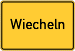 Place name sign Wiecheln
