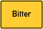 Place name sign Bitter