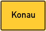 Place name sign Konau