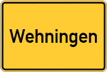 Place name sign Wehningen