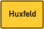 Place name sign Huxfeld