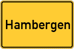 Place name sign Hambergen