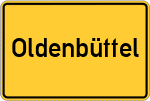 Place name sign Oldenbüttel