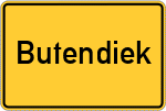 Place name sign Butendiek