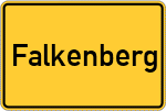 Place name sign Falkenberg