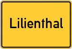 Place name sign Lilienthal