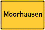 Place name sign Moorhausen, Kreis Osterholz