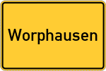 Place name sign Worphausen