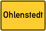 Place name sign Ohlenstedt