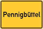Place name sign Pennigbüttel