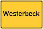 Place name sign Westerbeck