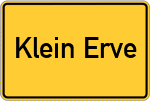 Place name sign Klein Erve
