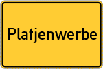 Place name sign Platjenwerbe