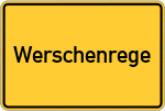 Place name sign Werschenrege