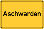 Place name sign Aschwarden