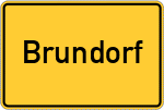 Place name sign Brundorf