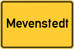 Place name sign Mevenstedt
