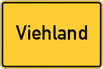 Place name sign Viehland