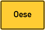 Place name sign Oese