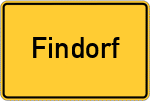 Place name sign Findorf