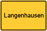 Place name sign Langenhausen