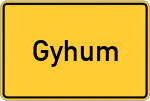 Place name sign Gyhum
