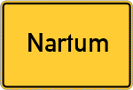 Place name sign Nartum