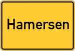 Place name sign Hamersen