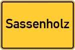 Place name sign Sassenholz