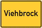 Place name sign Viehbrock