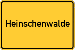 Place name sign Heinschenwalde